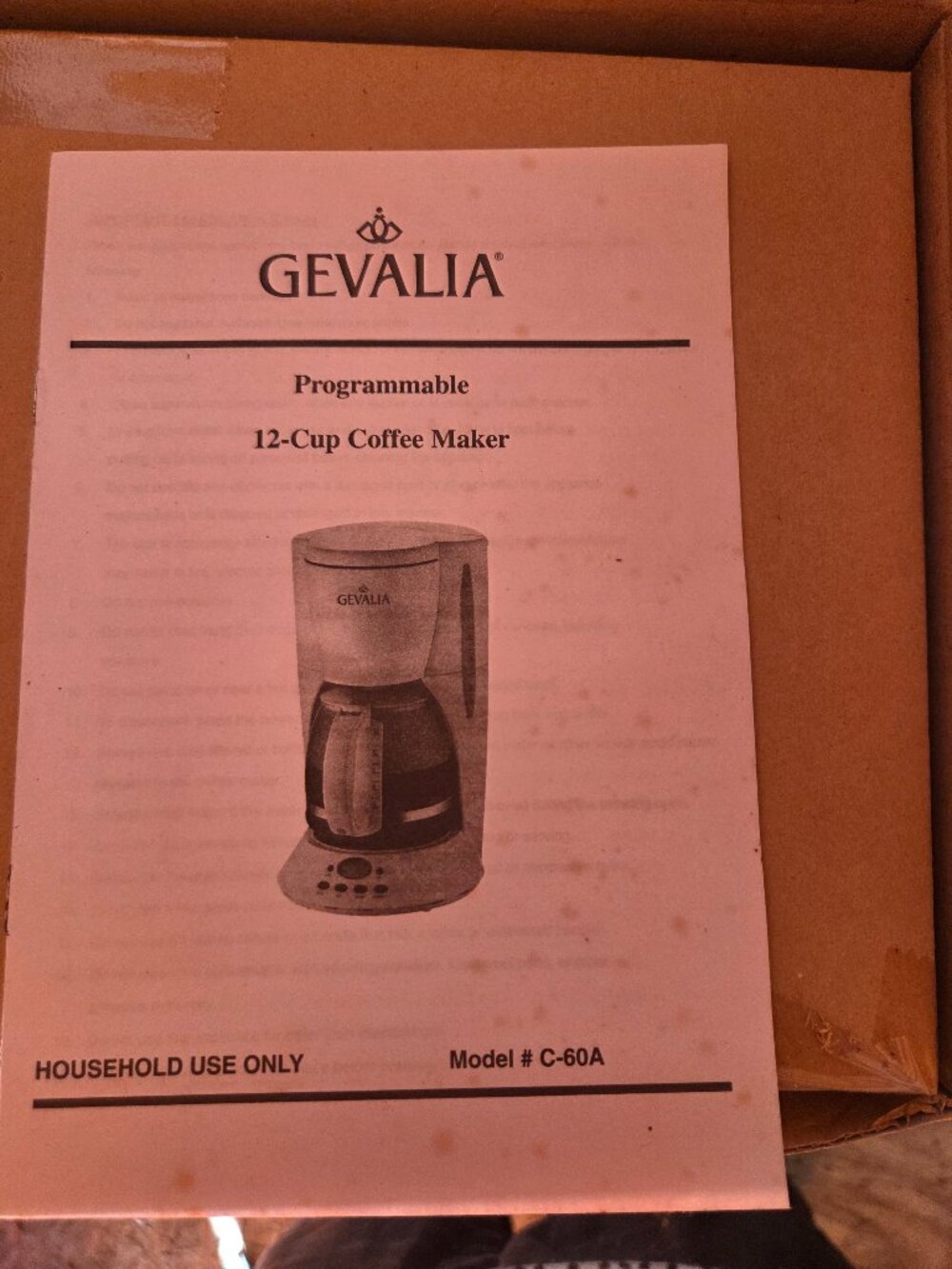 NEW in BOX Gevalia Coffee Maker12 Cup  Automatic Programmable Model C60A Black